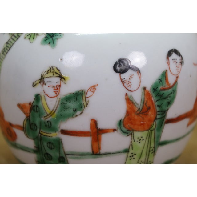 2 Antique Chinese Qing Famille Verte Porcelain Ginger Jars Mantel Urns For Sale - Image 18 of 18