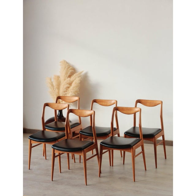 Vintage Scandinavian Teak Chairs, 1960s, Set of 6 For Sale - Image 8 of 18