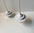 Minimalist Planet Orbit White Ceiling Pendant Lamps by Jens Møller Jensen for Louis Poulsen, 1990s, Set of 2 For Sale - Image 6 of 8