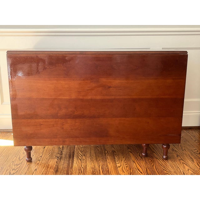 Mid 20th Century Mid Century Cherry Drop Leaf Dining Table For Sale - Image 5 of 8