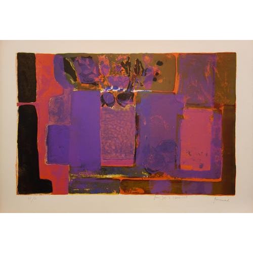 Paul Guiramand, Still Life with Bouquet, Original Signed Lithograph For Sale - Image 8 of 8