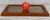 Original 1980's Traditional Butlers Serving Tray Laminated Cherry Frame with Brushed Metal Side Handles Glass Top with...
