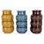 German Pottery Fat Lava Vases Multi-Color from Scheurich, 1970s, Set of 3 For Sale