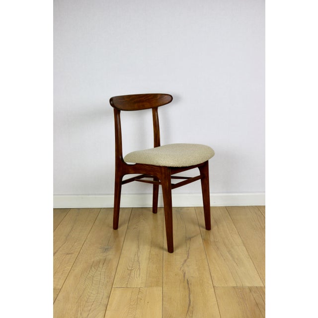 Vintage Beige Boucle Chairs from Rajmund Hałas, 1970s, Set of 3 For Sale - Image 15 of 18