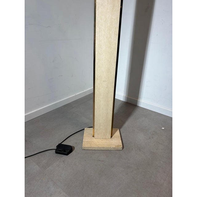 Travertine Floor Lamp by Camille Breesch For Sale - Image 3 of 6