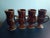 These are Brown Glazed Porcelain Cappuccino 5" Mugs Set of 4 Procured at an estate sale