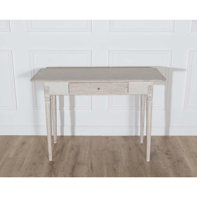 Gustavian (Swedish) Swedish Gustavian Painted Side Table, 19th Century For Sale - Image 3 of 8