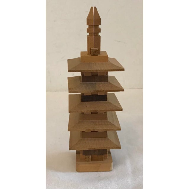 Vintage Wooden Pagoda Model For Sale - Image 10 of 10