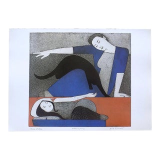 Vintage Signed/Titled Will Barnet Lithograph - "Blue Robe" For Sale