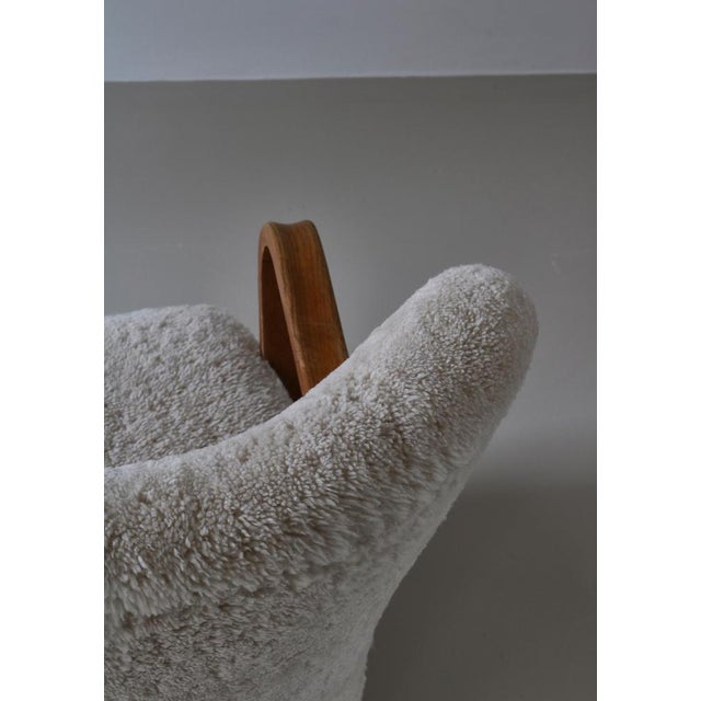 Danish Modern Lounge Chair in Oak and Sheepskin, Denmark, 1940s For Sale - Image 14 of 18