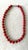 Rare Antique Cinnabar Enamel Inlay Beaded Necklace For Sale - Image 4 of 5