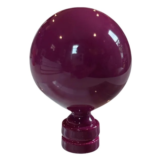 Hand-Lacquered Lamp Finial – Orchid For Sale