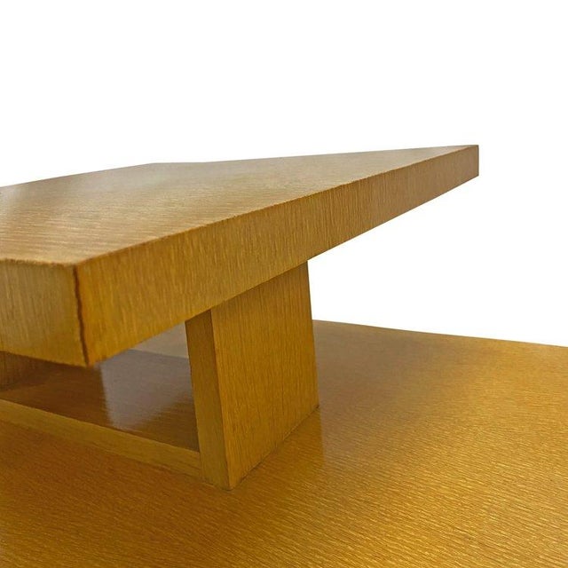 Wood Pair of 1940's Modern Architectonic Side Tables With Bronze Pulls by Lane For Sale - Image 7 of 7