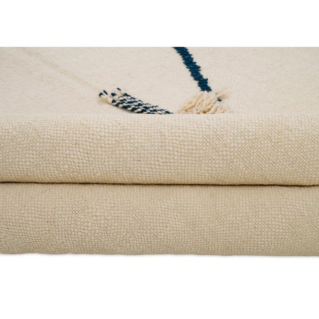 Black Original Handwoven Wool Rug by Azele Studio For Sale - Image 8 of 12