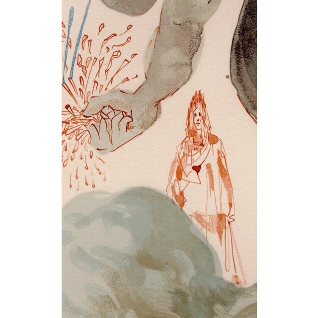 Salvador Dali, The Prophecy of Vanni Fucci, 1964, Original Woodcut For Sale - Image 4 of 8