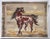 Portrait of a wild horse in an American Western landscape, in beige, Naples yellow, burnt orange, red ochre, burnt sienna....