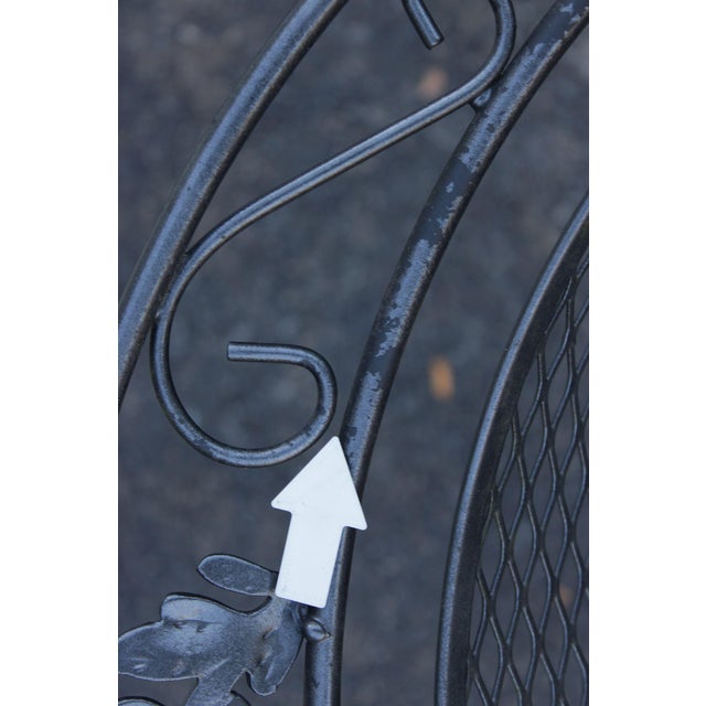 Vintage Wrought Iron Pair Of Patio Armchairs Chairs For Sale - Image 18 of 18