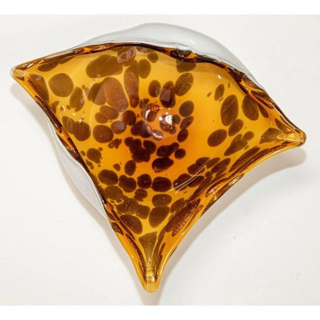 Murano Art Glass Manta Ray Tortoise Spotted Bowl Ashtray Vintage 1960's For Sale - Image 13 of 13