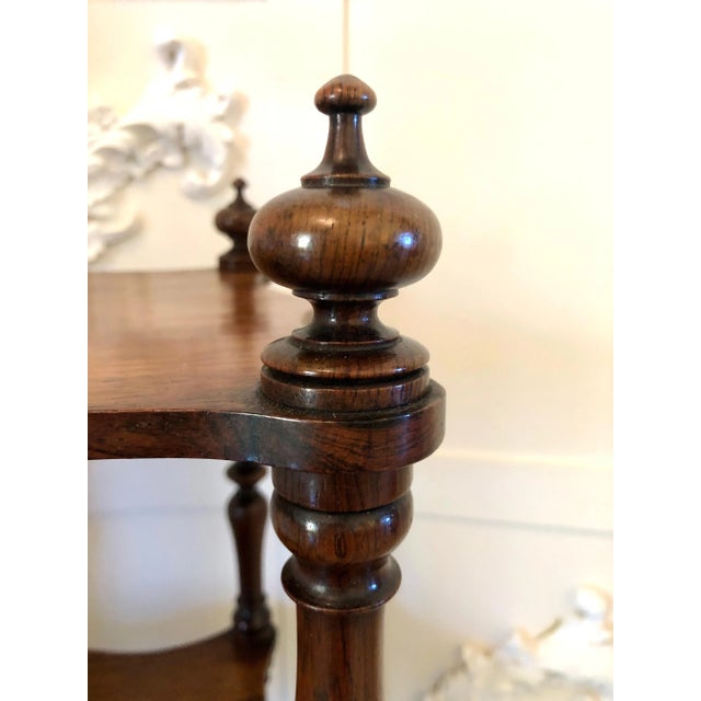 Brown Antique Victorian Freestanding Rosewood Whatnot For Sale - Image 8 of 13