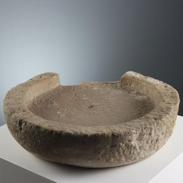 Stone Circular Basin in Stone For Sale - Image 7 of 8