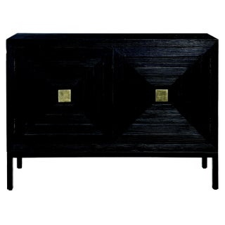 Black Geometric Console For Sale