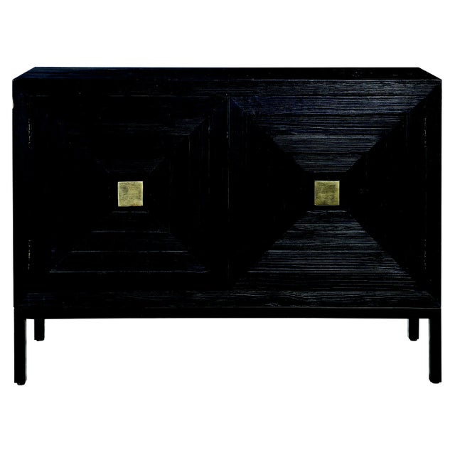 Black Geometric Console For Sale