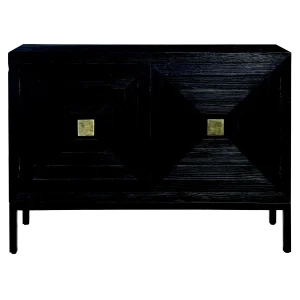 Walnut Stained Wood Accent Cabinet
