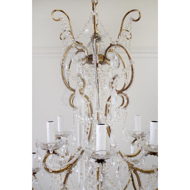 Not Yet Made - Made To Order Antique Reproduction Italian Chandelier With Rock Style Crystals For Sale - Image 5 of 10