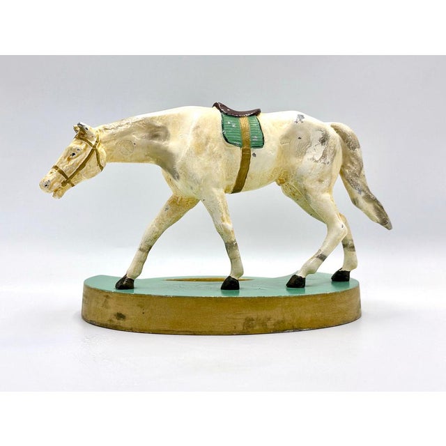 Art Deco Aluminium Desk Tray with Horse Figure, 1930s For Sale - Image 6 of 14
