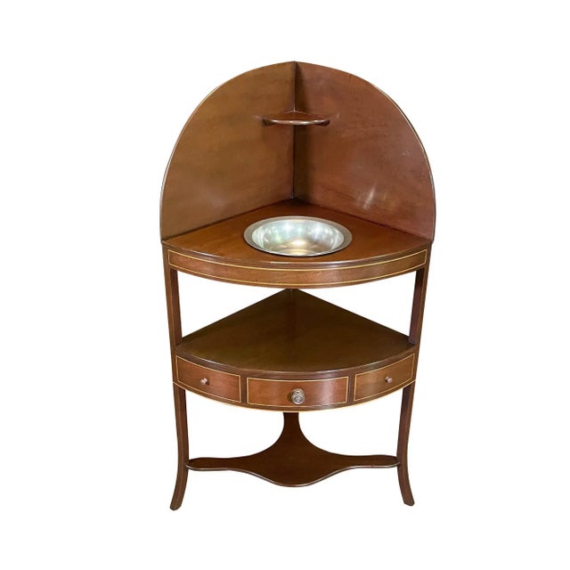 1970s Vintage Kittinger Corner Mahogany Stand For Sale - Image 13 of 13