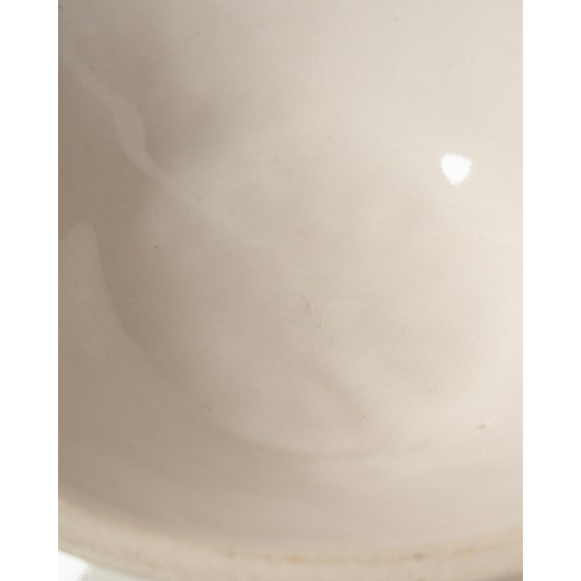 Large Handcrafted Ceramic Pedestal Bowl by NPage Studio X Lostine in Salt White For Sale - Image 9 of 9