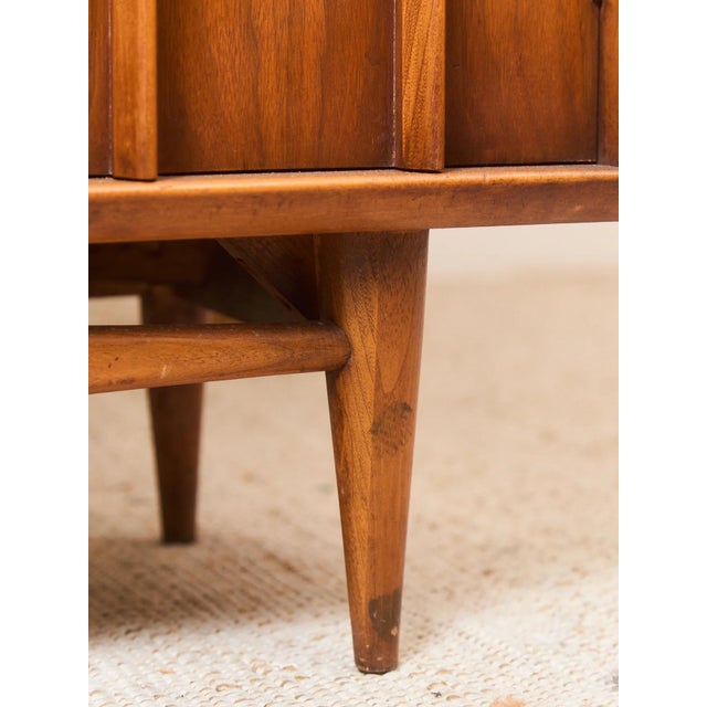 Wood Styled After Mid 20th Century Kent Coffey Foreteller Mid-Century Modern Walnut China Cabinet For Sale - Image 7 of 12