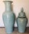 Vintage Extra Large Chinese Celadon Crackle-Glazed Altar Vase With Flaring Neck and Matching Ginger Jar- 2 Pieces For Sale - Image 12 of 12