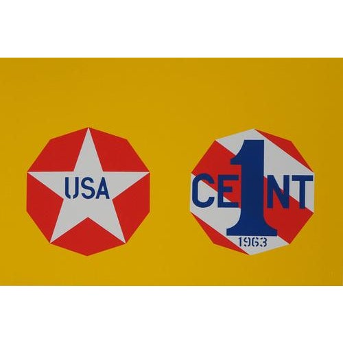 Modern Robert Indiana, American Dream, New Glory Penny, Original Screenprint For Sale - Image 3 of 5