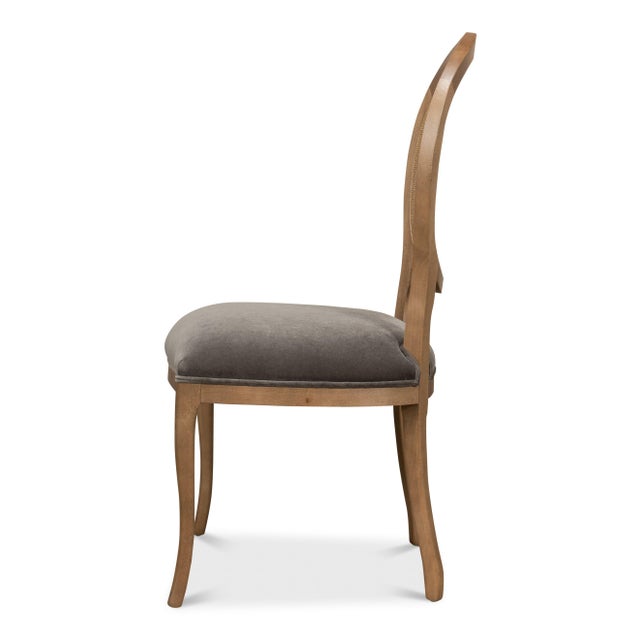 Art Deco Louis XV Cane Back Dining Chairs in Driftwood, Sets of 2 For Sale - Image 3 of 11