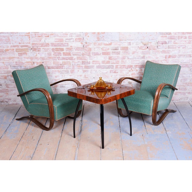Czech Art Deco H-269 Lounge Chairs by Jindrich Halabala for Up Závody, 1930s, Set of 2 For Sale - Image 14 of 15