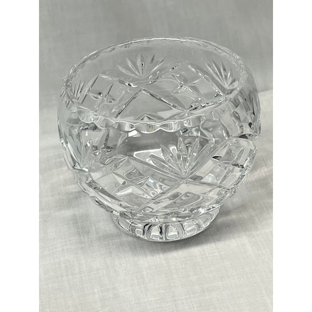Vintage Cut Crystal Rose Bowl - Geometric 3" Posy Vase For Sale - Image 9 of 10