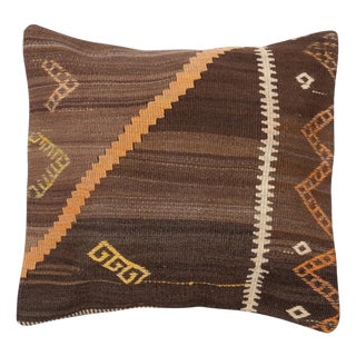 20"x20" HandWoven Kilim Cushion Cover. Accent Pillow. Vintage Throw Pillow Cover For Sale