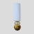 A pair of wall sconces, the shade is made of blown glass white opaline colour , with a clear and gold inclusion glass...