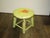 Vintage French Country Lime Green Rustic Footstool Stool W a Child Pictured For Sale In Los Angeles - Image 6 of 16