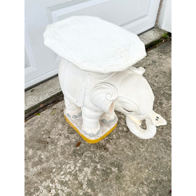 Vintage Elephant Garden Stool For Sale - Image 4 of 8