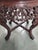 Asian Carved Asian Plant Stand/Drinks Table W/Marble Top For Sale - Image 3 of 10