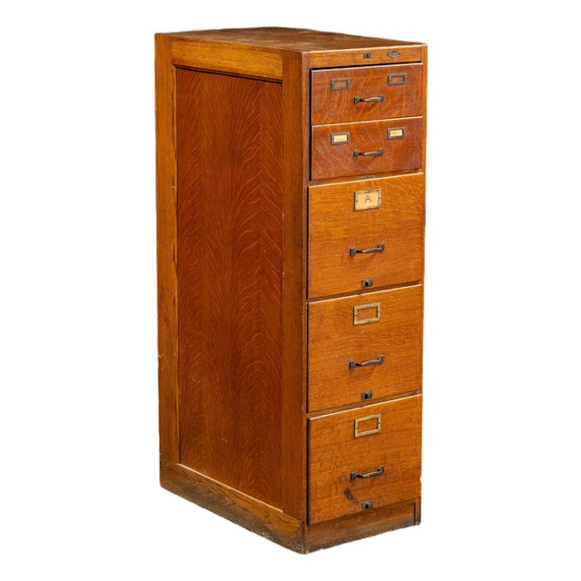 Early 20th Century Quartersawn Oak File Cabinet by Browne-Morse For Sale