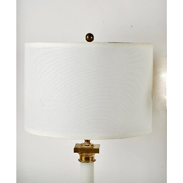 1930s Pair French Opaline Lamps For Sale - Image 5 of 8