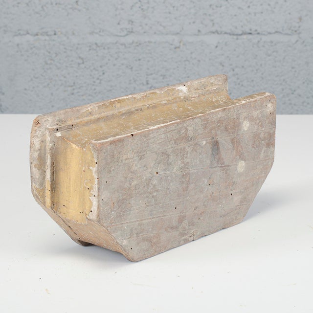 Brown 18th Century Gilded Gold Leaf Shelf Base For Sale - Image 8 of 10