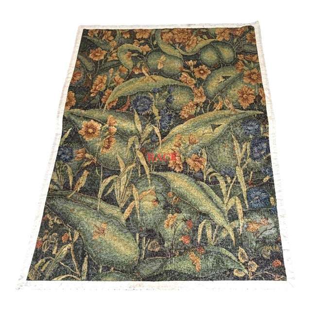 Arts & Crafts/ William Morris Style Verdure Tapestry Birds, Butterflies Foliage For Sale