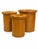Beautiful vintage Scandinavian-style turned wood canister set featuring warm honey-toned wood, softly rounded silhouettes,...