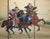 "Samurai", C. 1950s Showa Era Japanese Silk Byobu Screen For Sale - Image 12 of 18