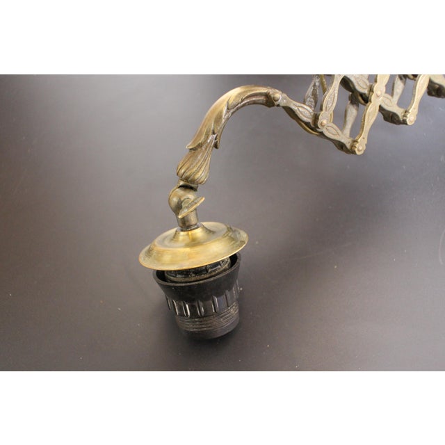 Scissor Wall Lamp in Bronze, 1930 For Sale - Image 11 of 18
