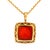 1980s Gia Certified 20.61 Carat Orange Opal 18k Gold Diamond Pendant Necklace For Sale - Image 5 of 12